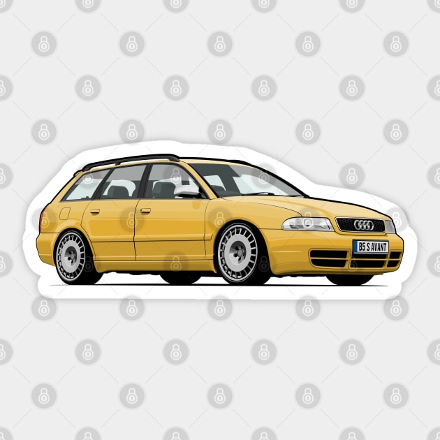 yellow wagon Sticker by icemanmsc